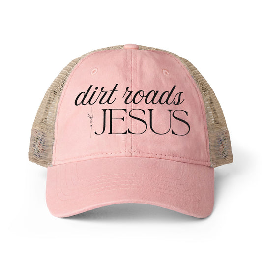 Embroidered Dirt Roads and Jesus Hat (black)