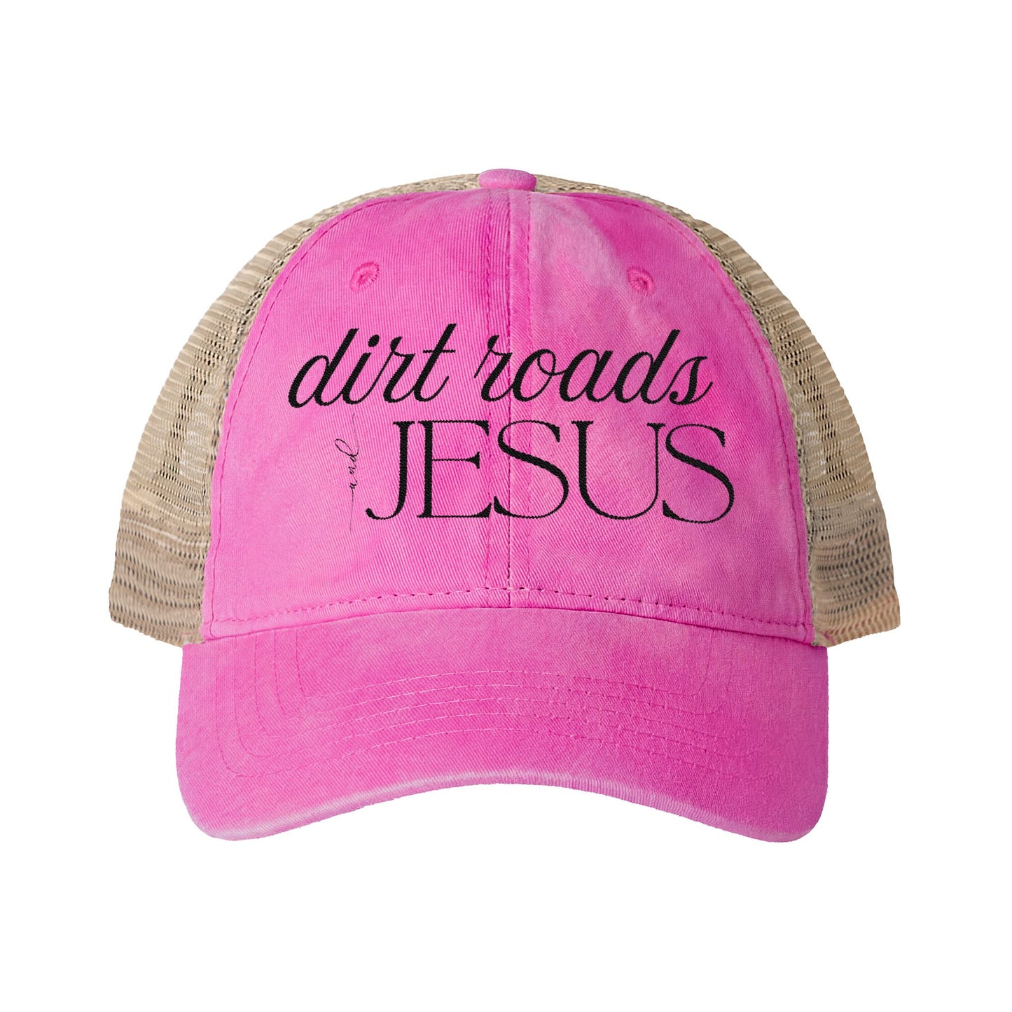Embroidered Dirt Roads and Jesus Hat (black)