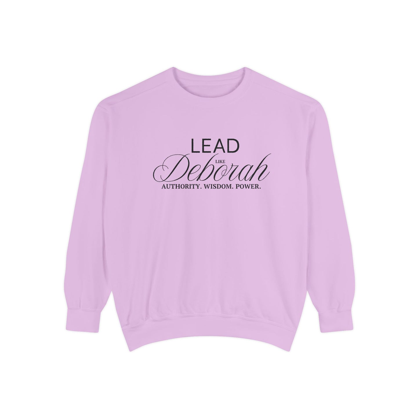 Lead Like Deborah – Authority. Wisdom. Power. Crewneck Sweatshirt