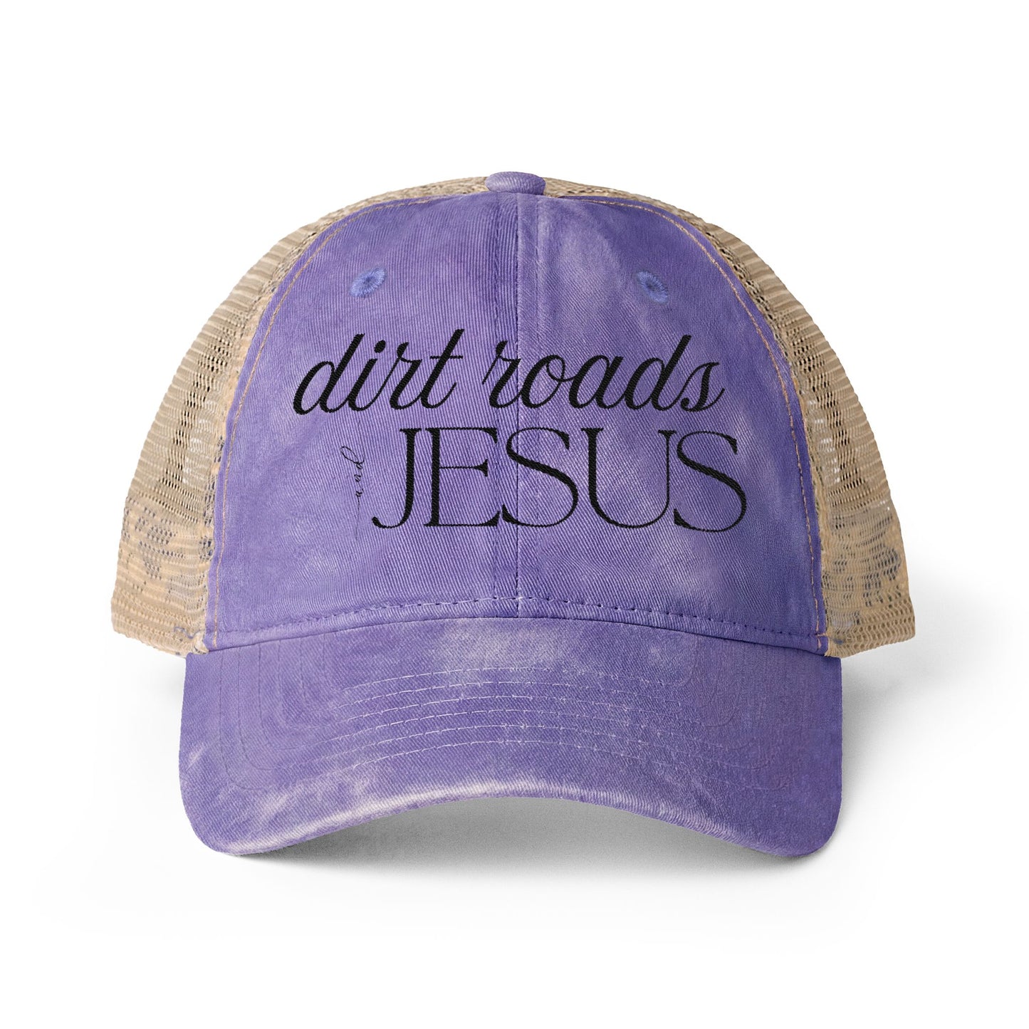 Embroidered Dirt Roads and Jesus Hat (black)