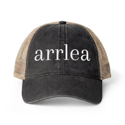 Embroidered arrlea Signature Hat (Cream)