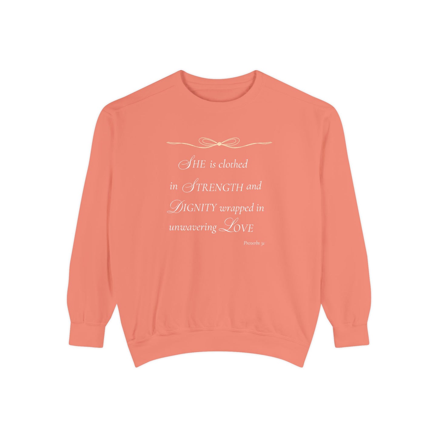 Proverbs 31: Clothed in Strength and Dignity Crewneck Sweatshirt