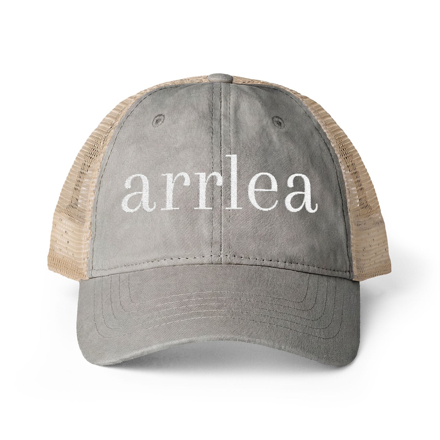 Embroidered arrlea Signature Hat (Cream)