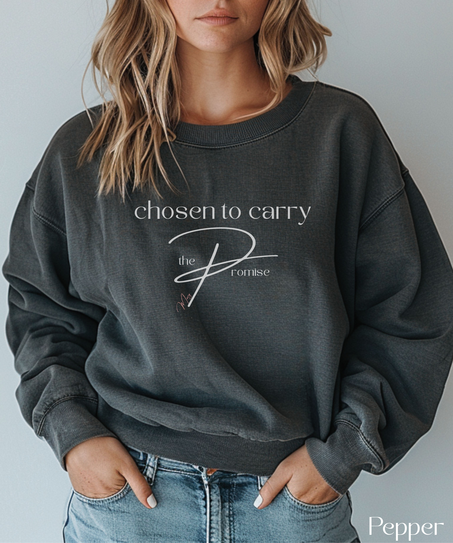 Mary – Chosen to Carry the Promise Crewneck Sweatshirts