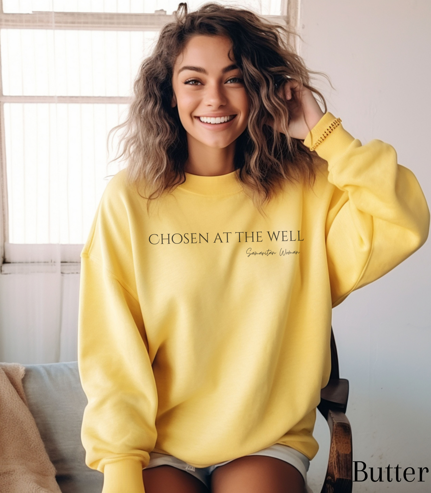 Samaritan Woman: Chosen at the Well Crewneck Sweatshirt