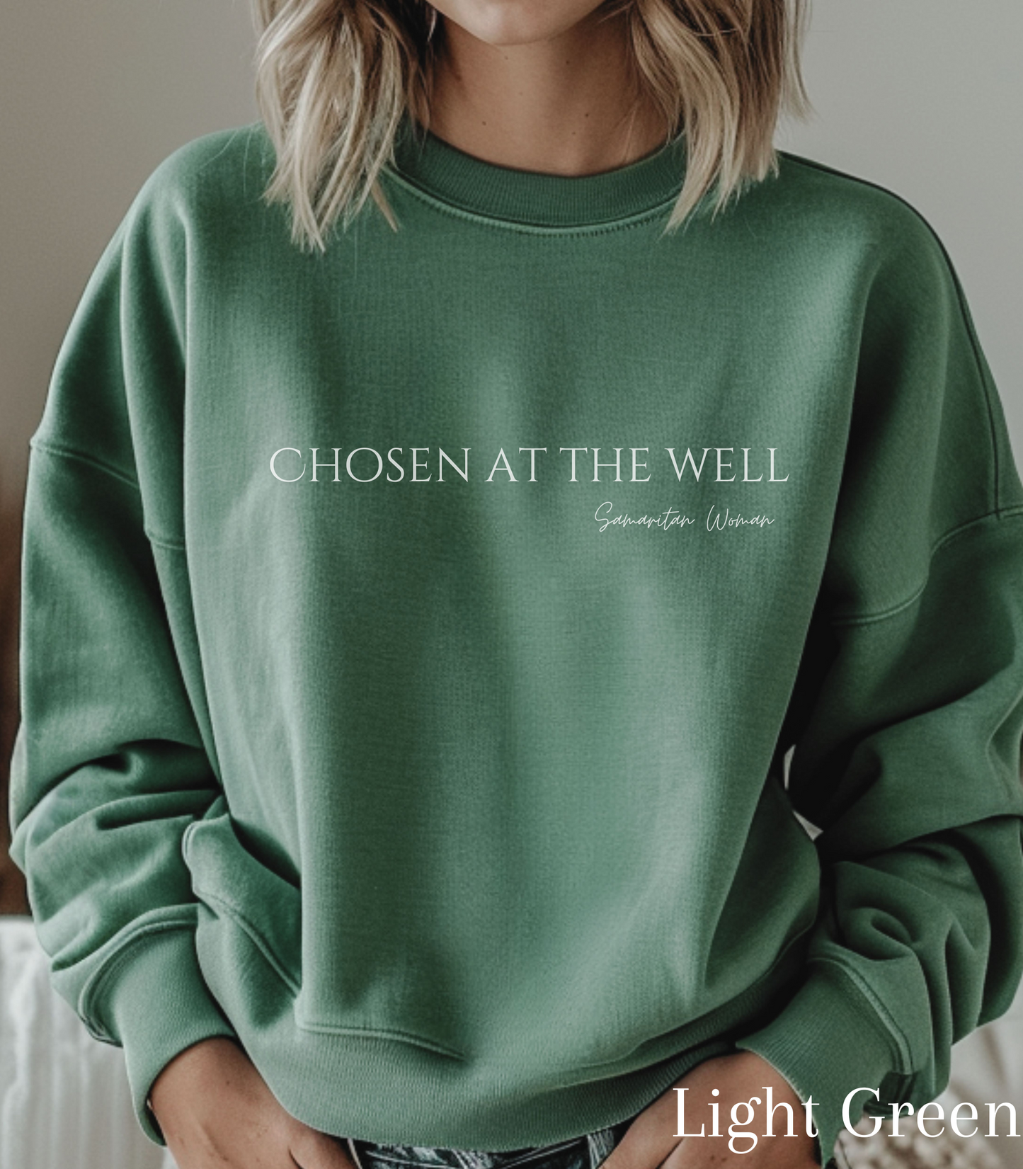 Samaritan Woman: Chosen at the Well Crewneck Sweatshirt