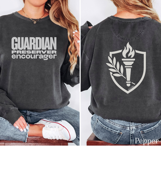 Guardian. Preserver. Encourager. Crewneck Sweatshirt
