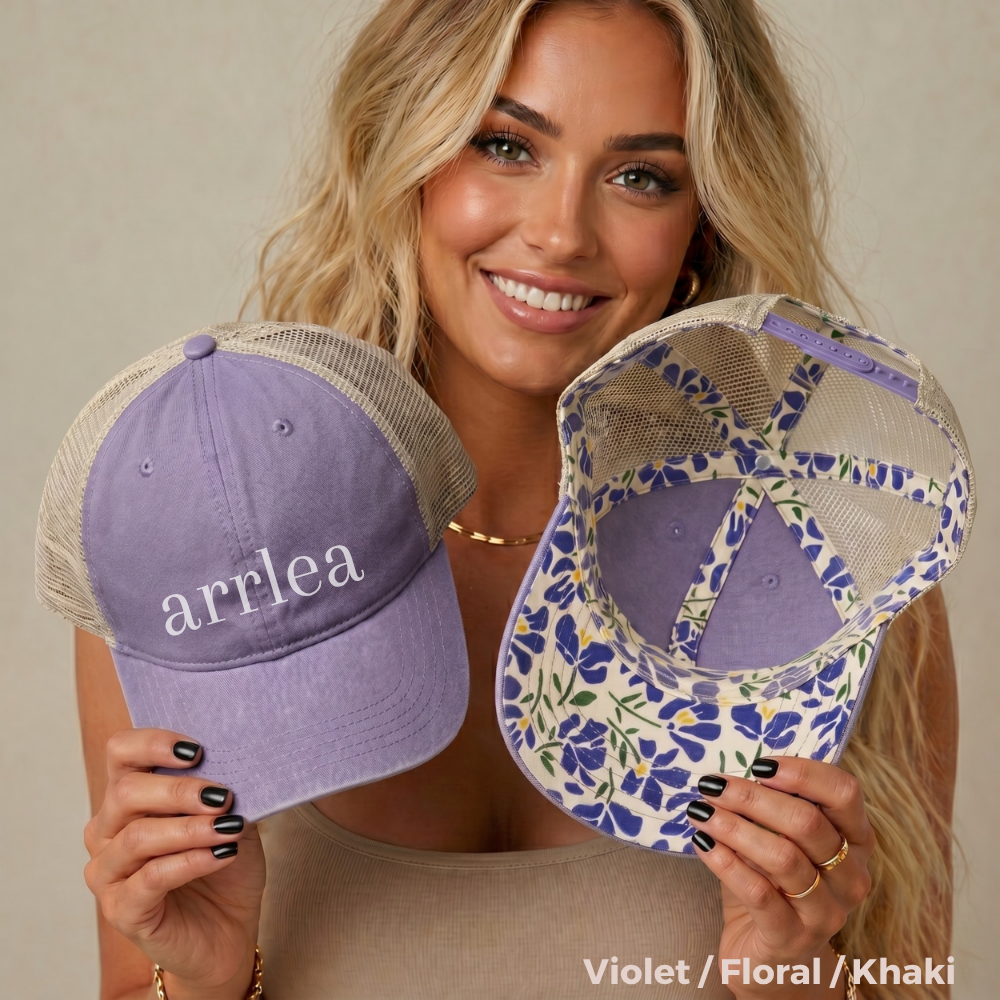 Embroidered arrlea Signature Hat (Cream)