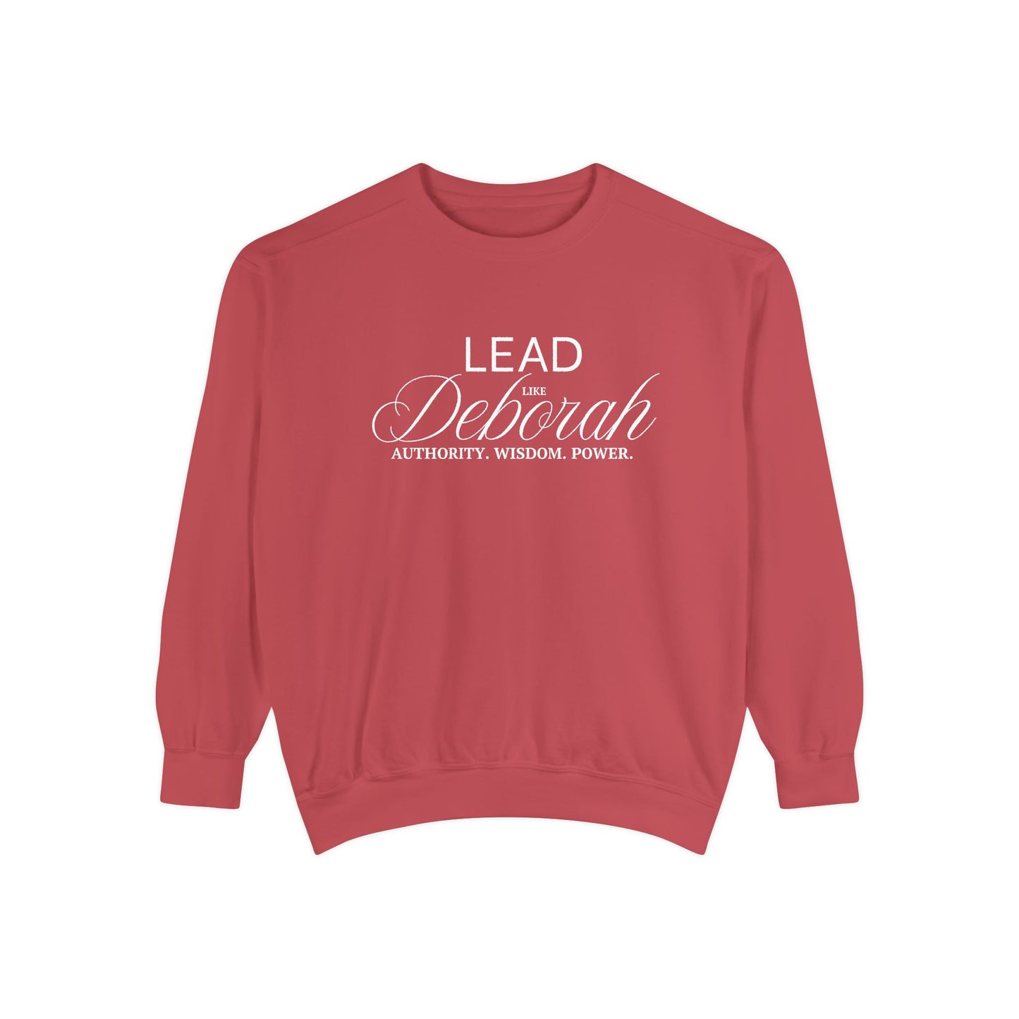 Lead Like Deborah – Authority. Wisdom. Power. Crewneck Sweatshirt