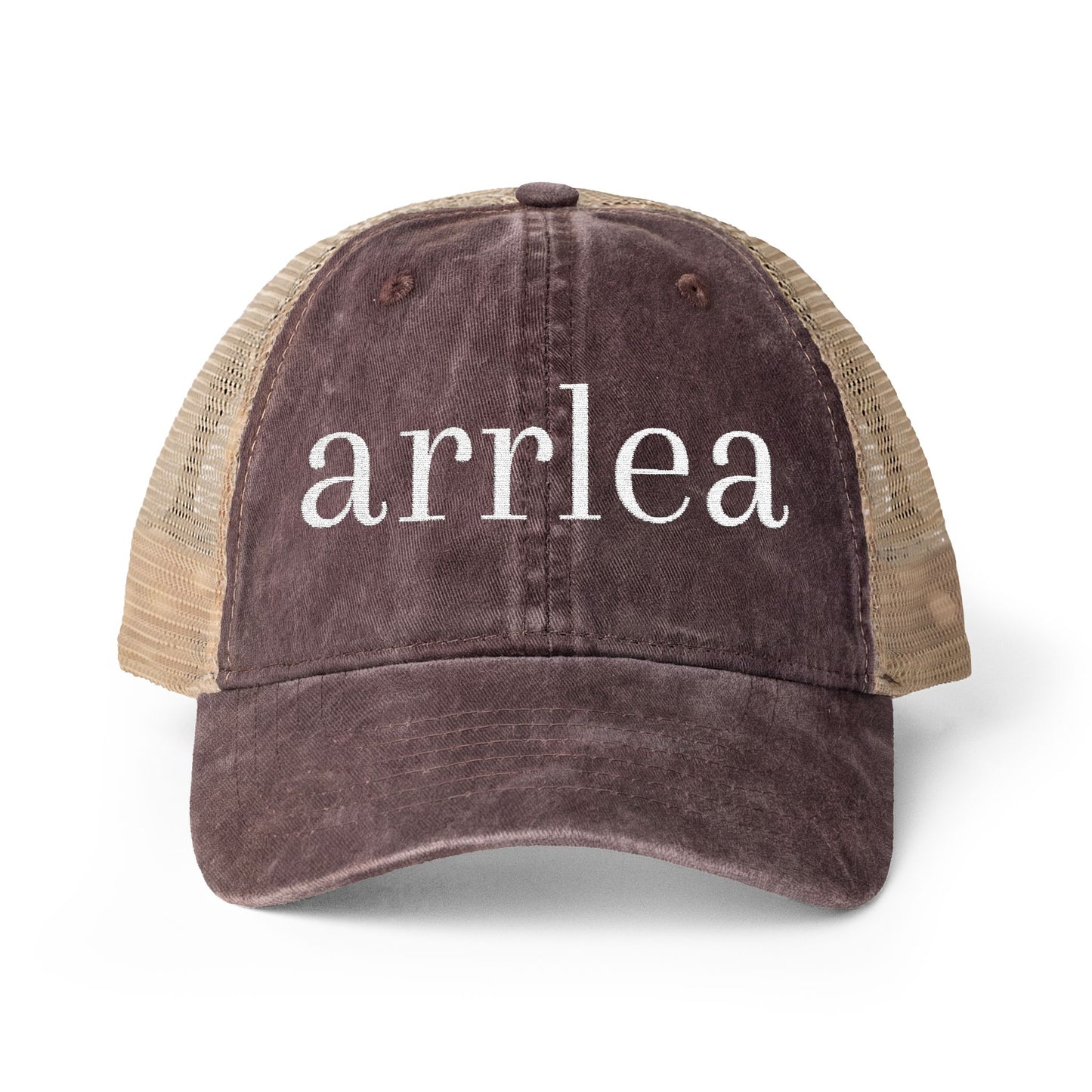 Embroidered arrlea Signature Hat (Cream)