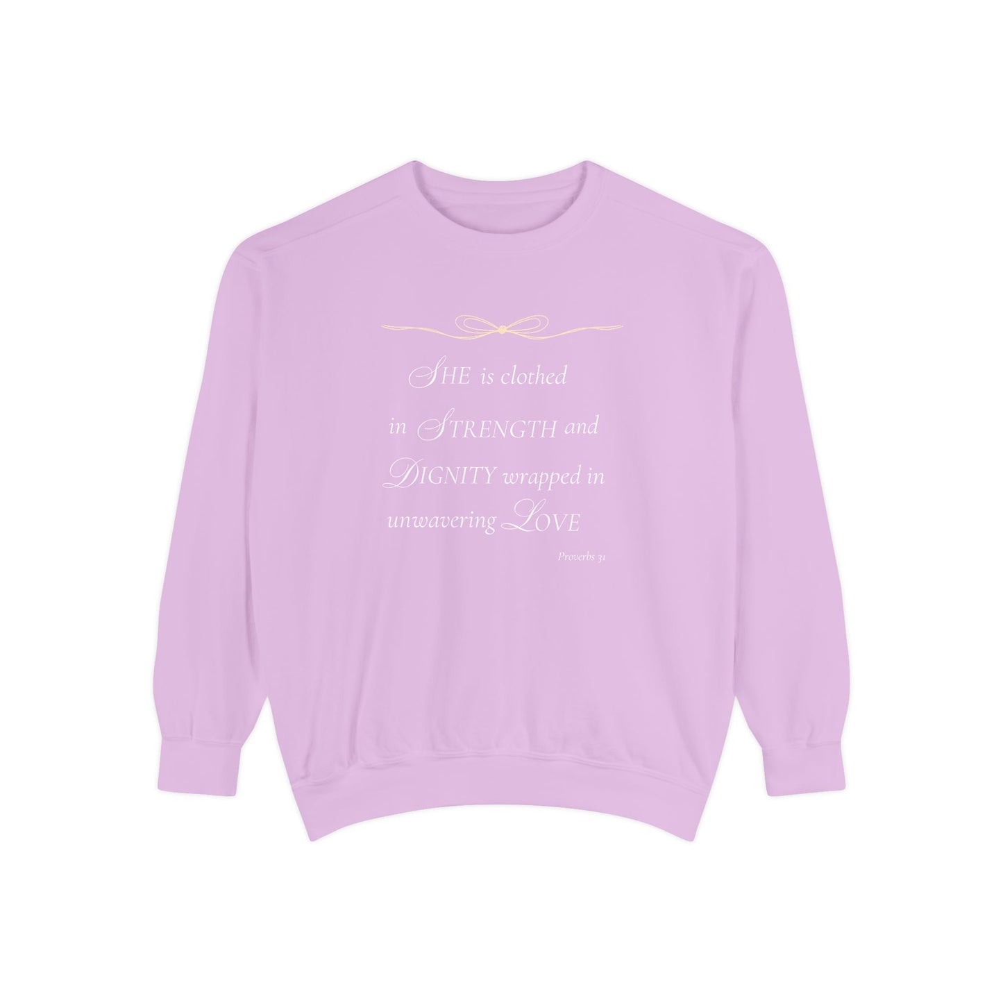 Proverbs 31: Clothed in Strength and Dignity Crewneck Sweatshirt